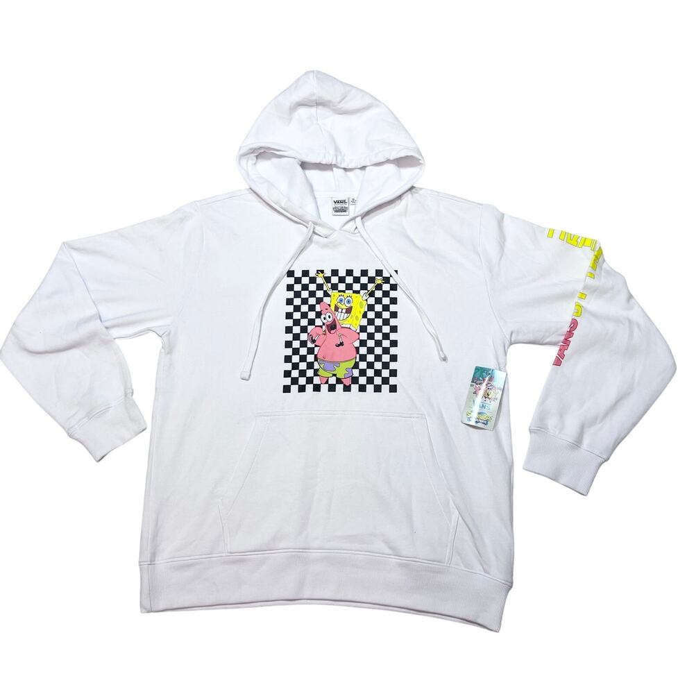 Vans X Spongebob Best Buddies Hoodie Sweater Women XL White New
